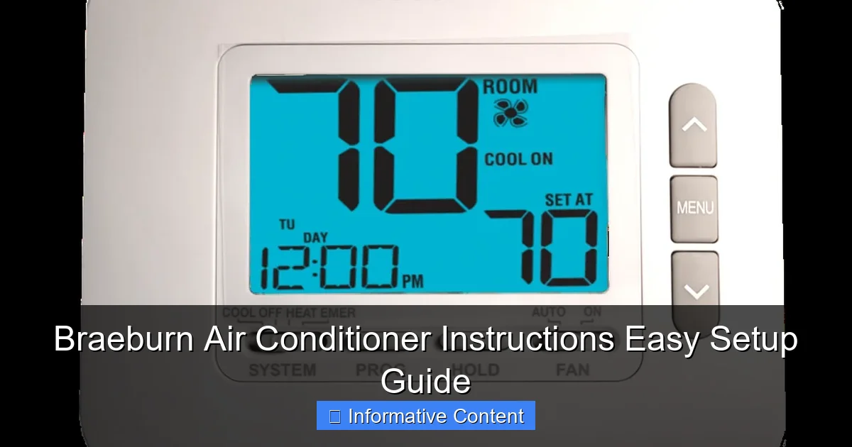 Braeburn Air Conditioner Instructions Easy Setup Guide