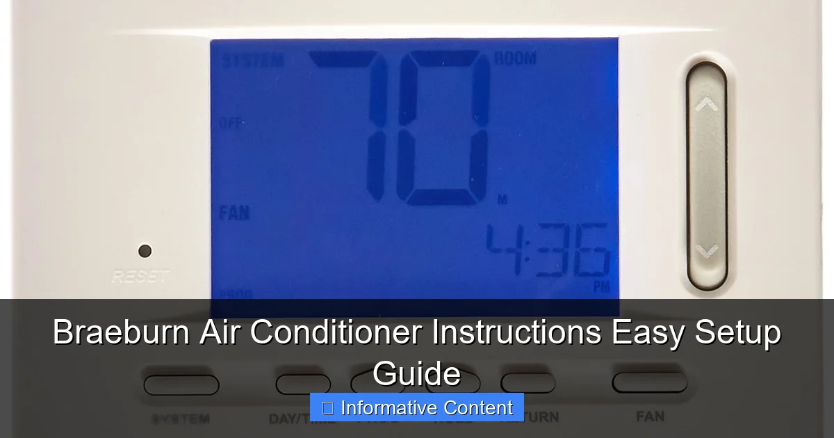 Braeburn Air Conditioner Instructions Easy Setup Guide
