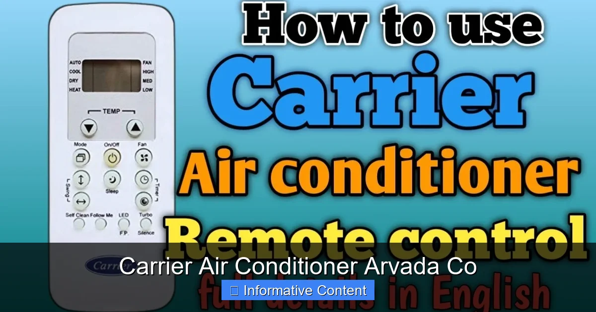 Carrier Air Conditioner Arvada Co