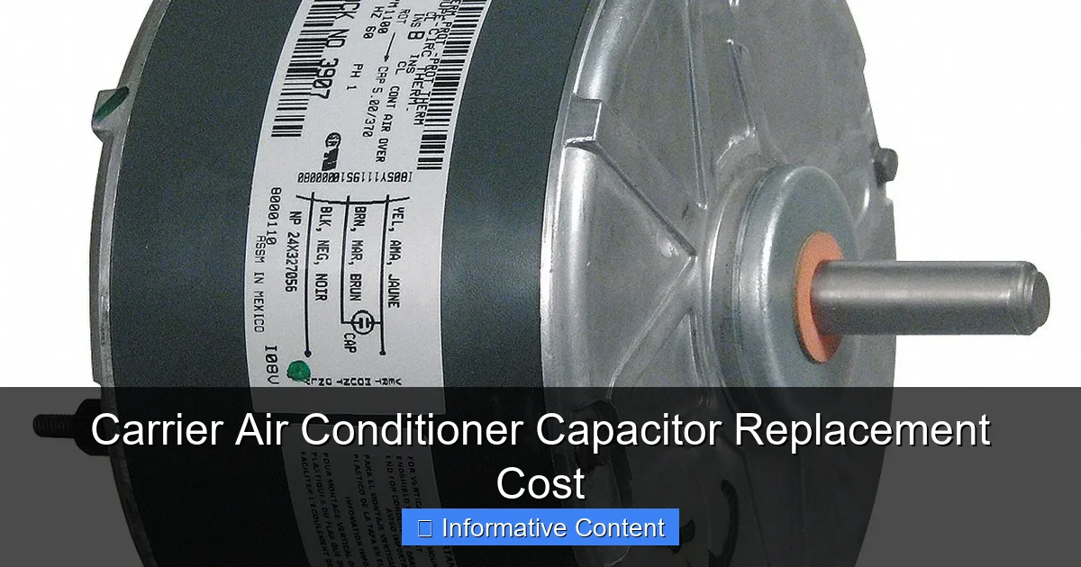Carrier Air Conditioner Capacitor Replacement Cost
