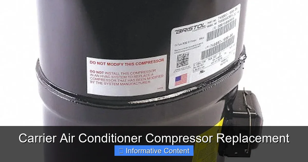 Carrier Air Conditioner Compressor Replacement
