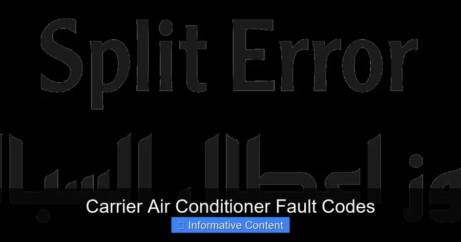 Carrier Air Conditioner Fault Codes