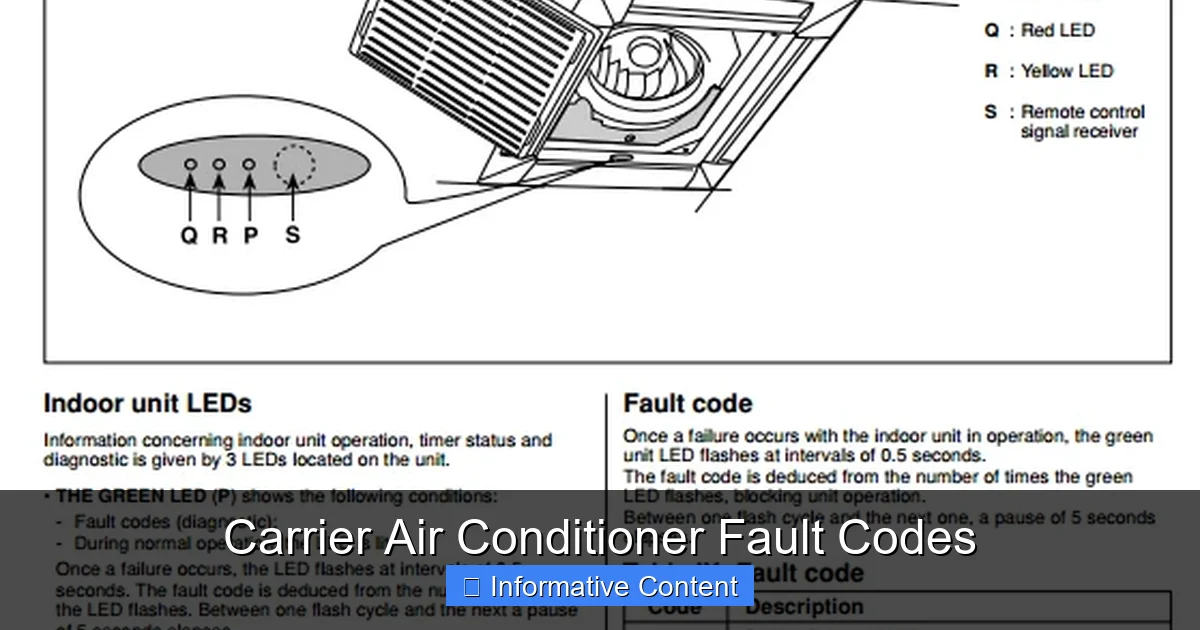 Carrier Air Conditioner Fault Codes