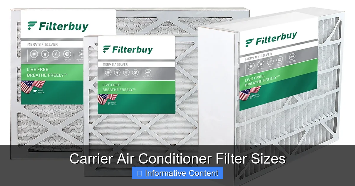Carrier Air Conditioner Filter Sizes