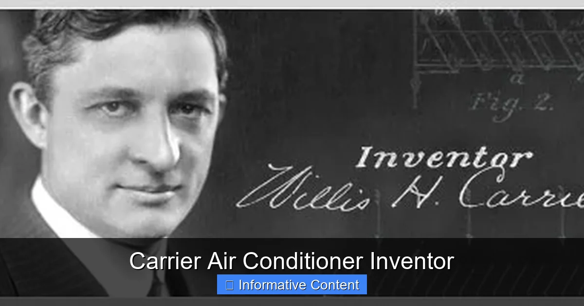 Carrier Air Conditioner Inventor