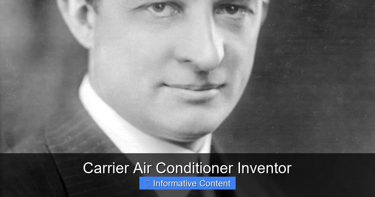 Carrier Air Conditioner Inventor