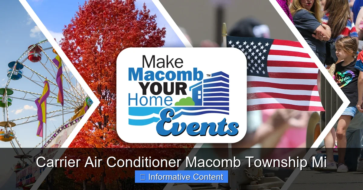 Carrier Air Conditioner Macomb Township Mi