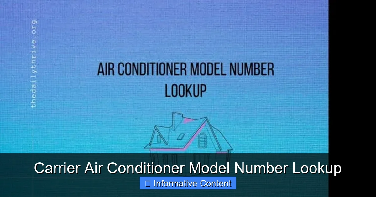 Carrier Air Conditioner Model Number Lookup