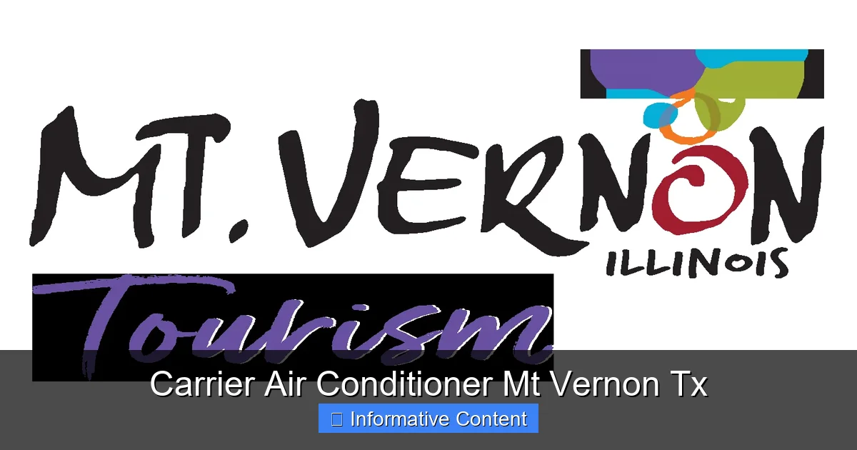 Carrier Air Conditioner Mt Vernon Tx