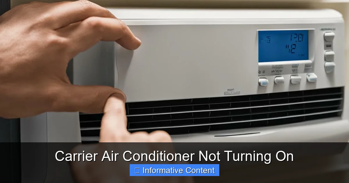 Carrier Air Conditioner Not Turning On