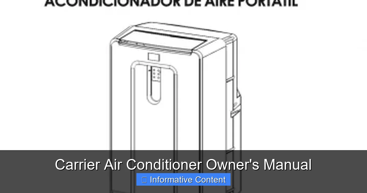 Carrier Air Conditioner Owner's Manual