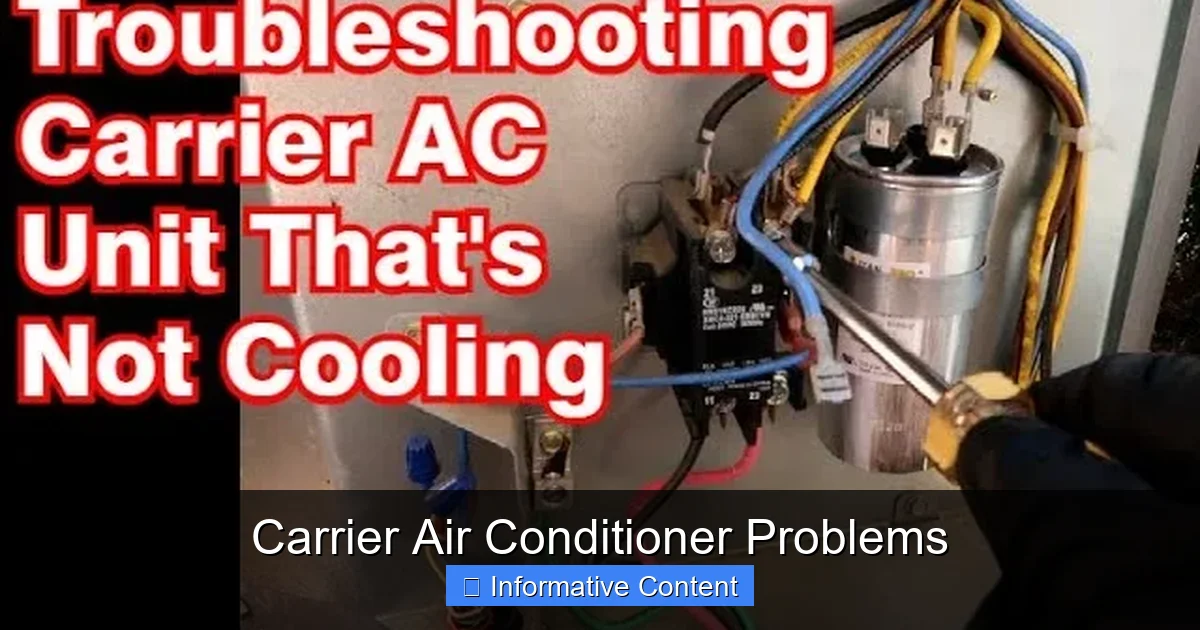 Carrier Air Conditioner Problems