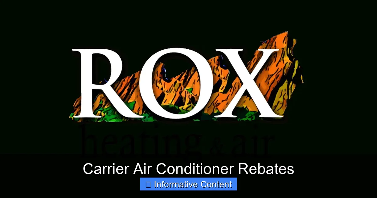 Carrier Air Conditioner Rebates