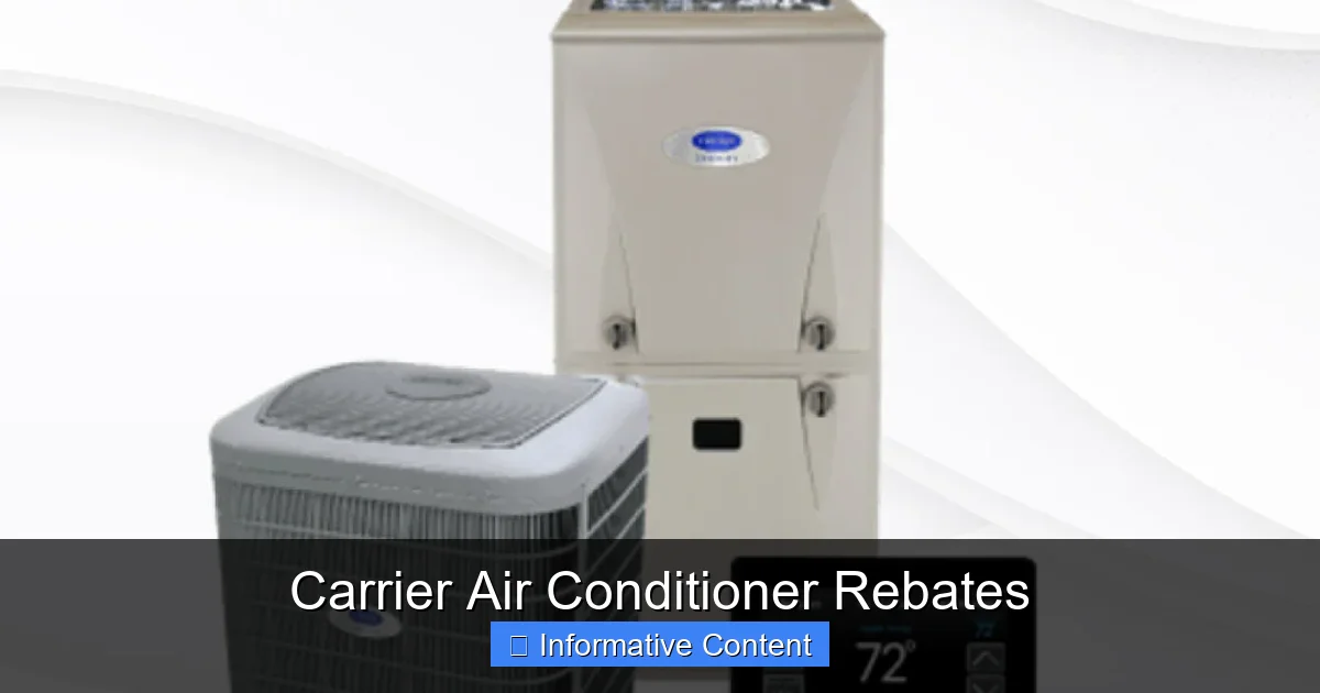 Carrier Air Conditioner Rebates