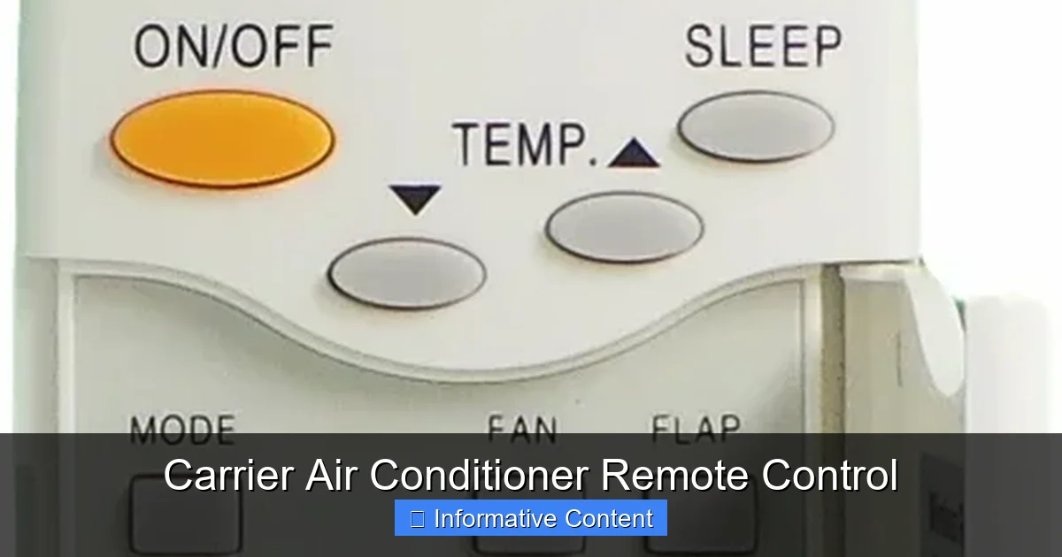 Carrier Air Conditioner Remote Control