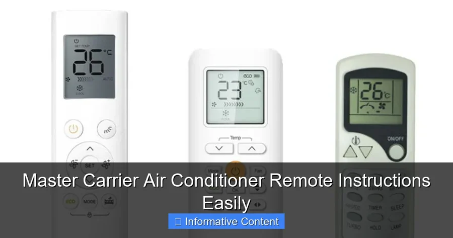 Master Carrier Air Conditioner Remote Instructions Easily