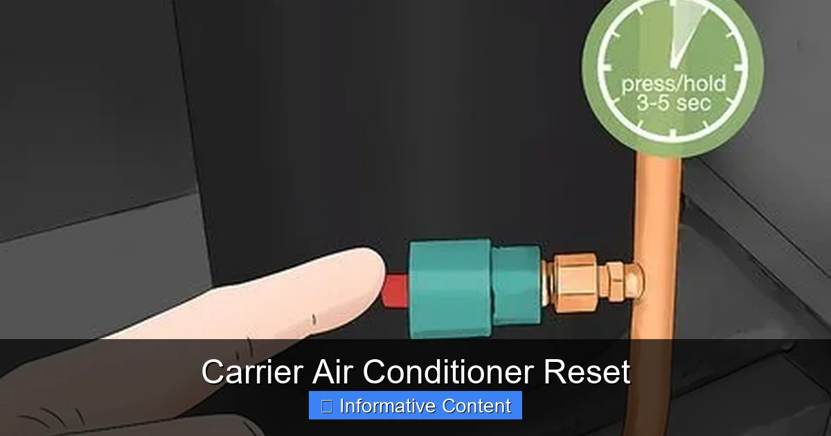 Carrier Air Conditioner Reset