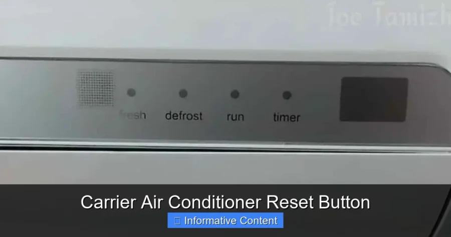 Carrier Air Conditioner Reset Button