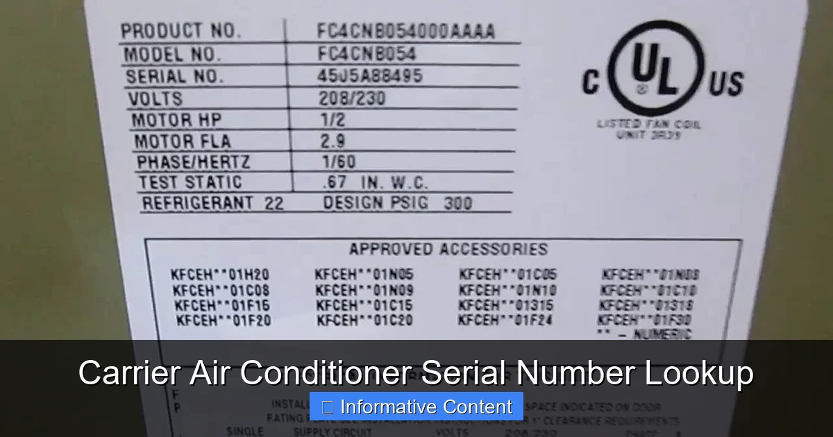Carrier Air Conditioner Serial Number Lookup