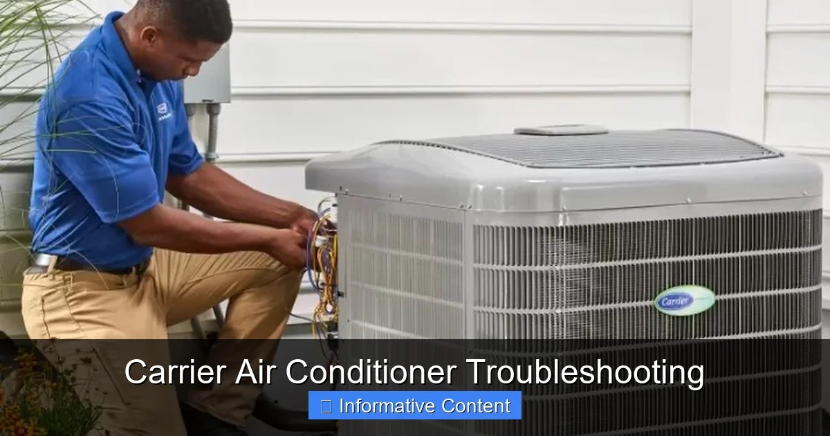 Carrier Air Conditioner Troubleshooting