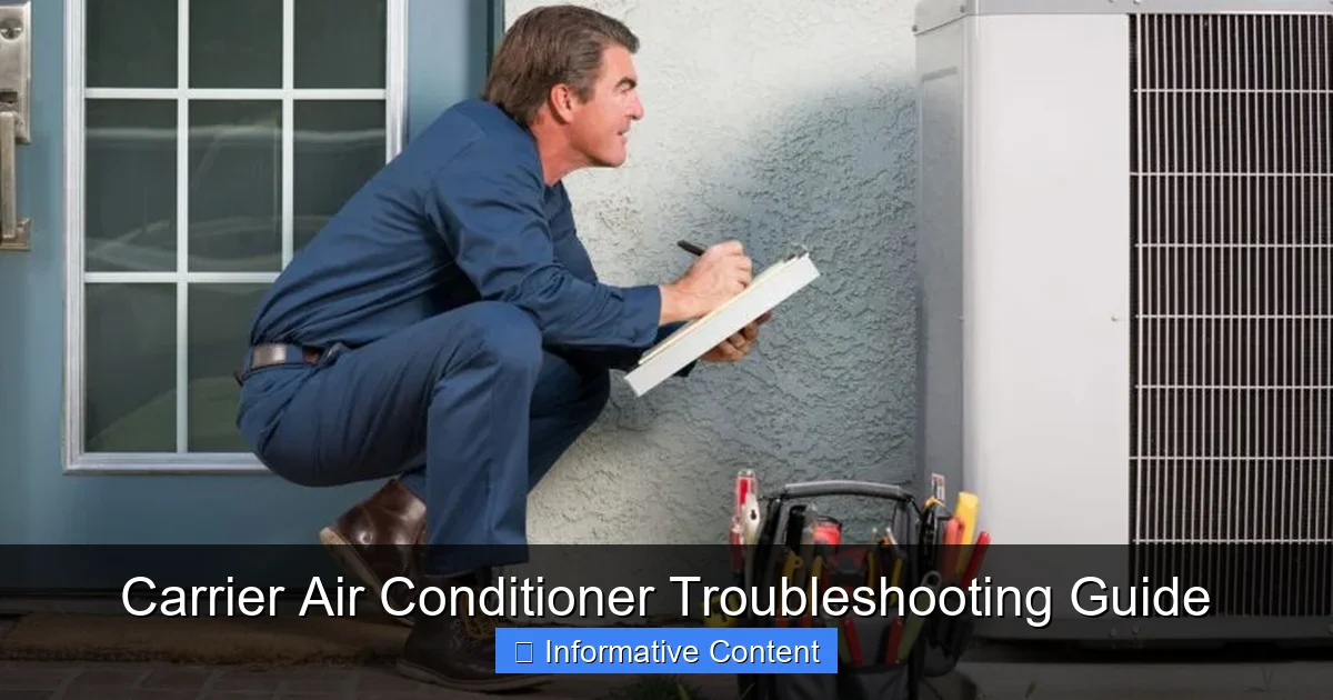 Carrier Air Conditioner Troubleshooting Guide