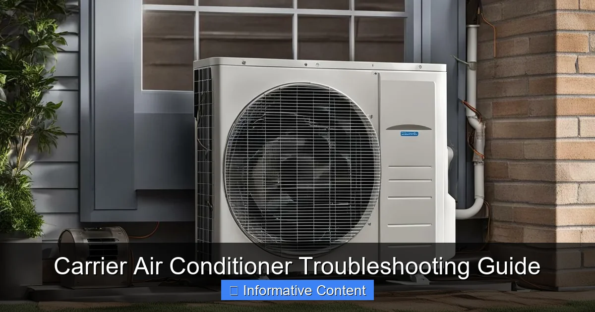 Carrier Air Conditioner Troubleshooting Guide
