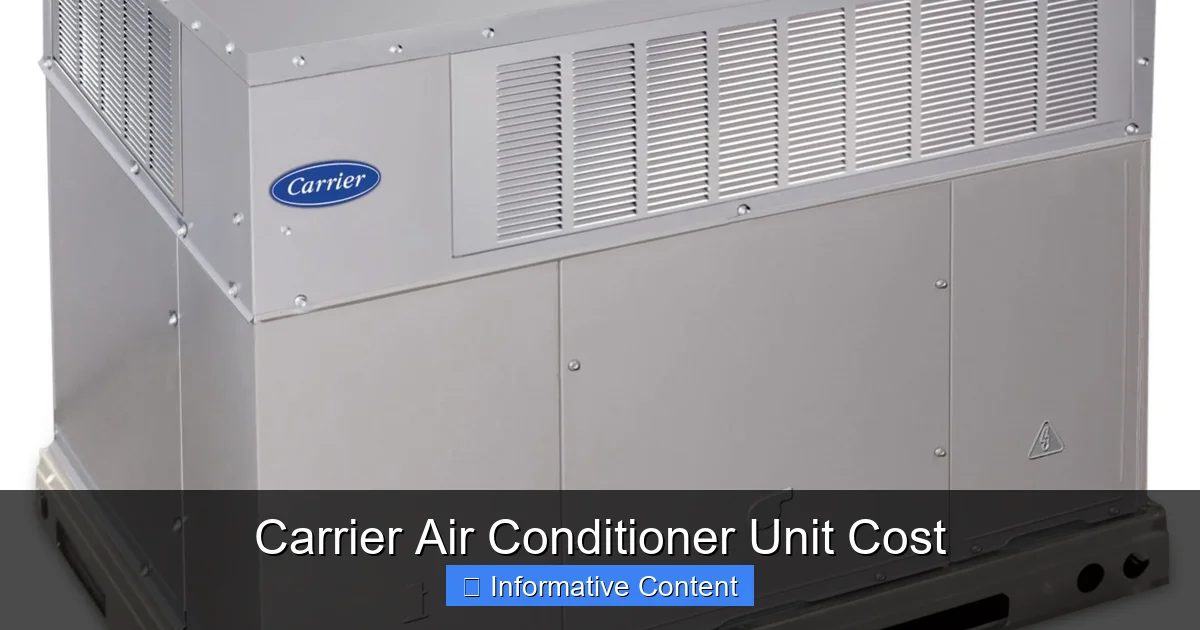 Carrier Air Conditioner Unit Cost
