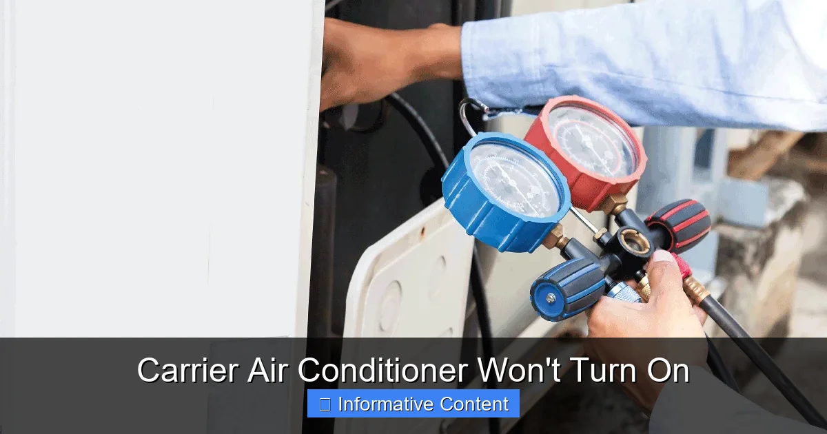 Carrier Air Conditioner Won't Turn On