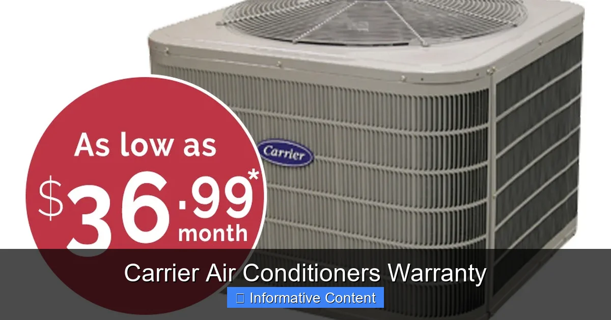 Carrier Air Conditioners Warranty