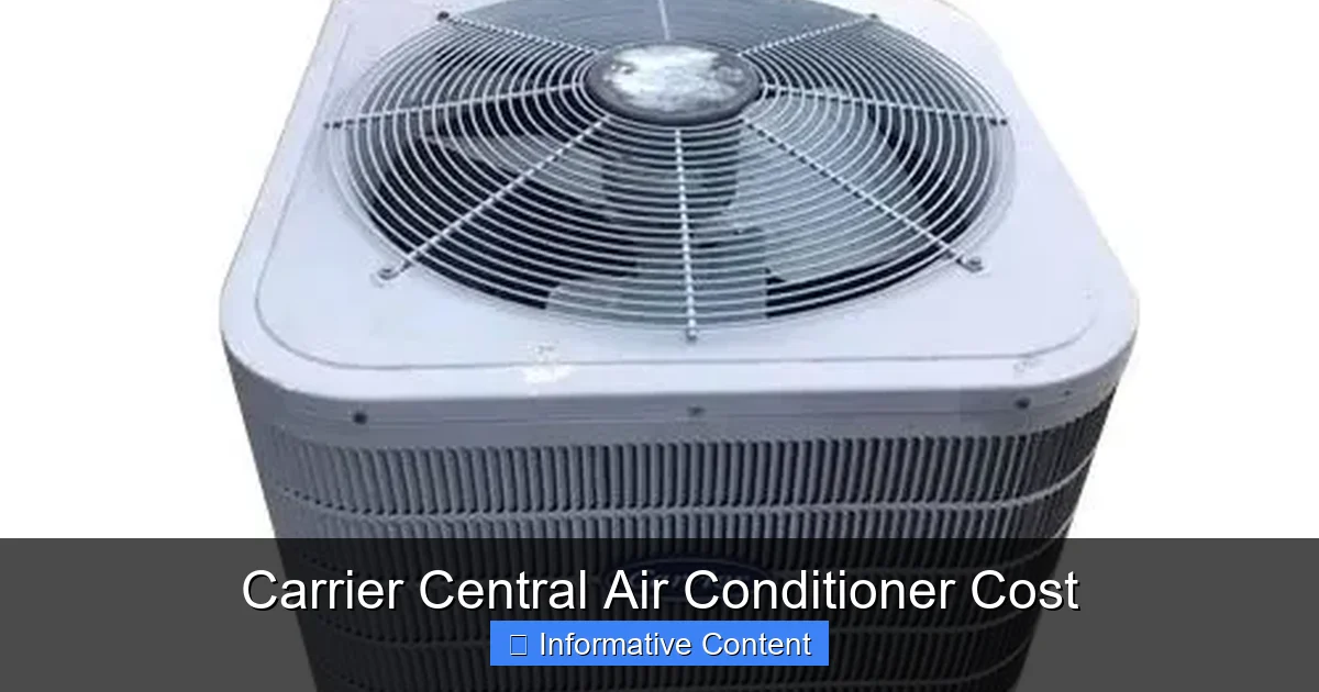 Carrier Central Air Conditioner Cost