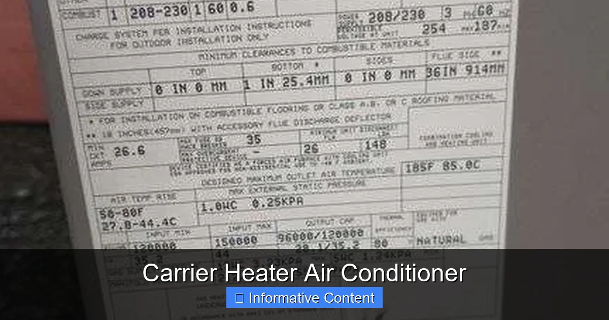Carrier Heater Air Conditioner