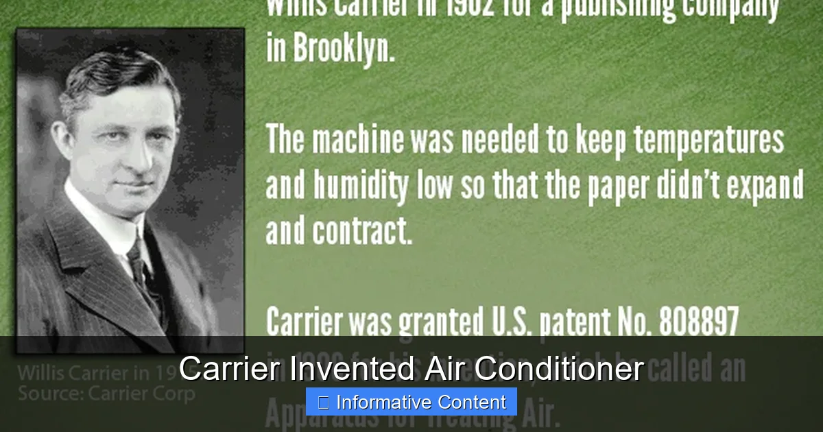 Carrier Invented Air Conditioner