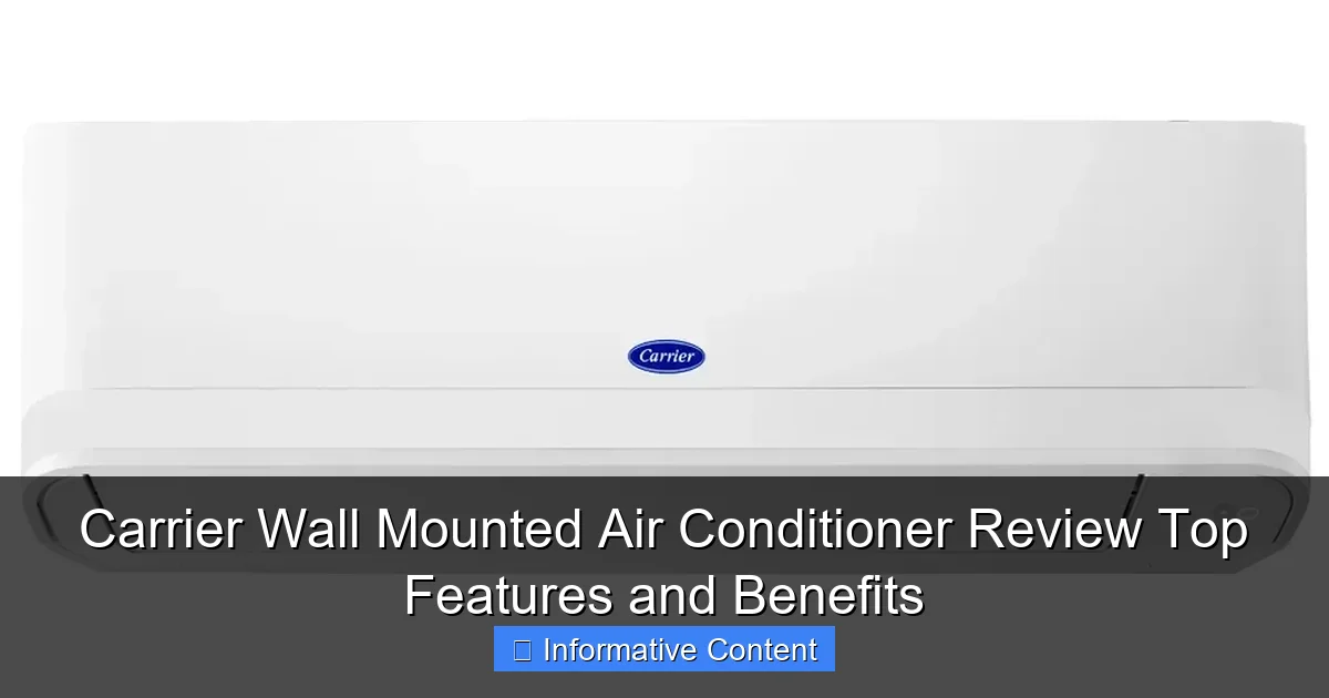 Carrier Wall Mounted Air Conditioner Review Top Features and Benefits
