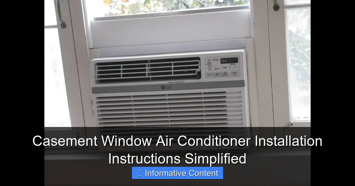 Casement Window Air Conditioner Installation Instructions Simplified