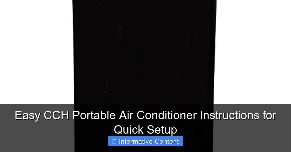 Easy CCH Portable Air Conditioner Instructions for Quick Setup