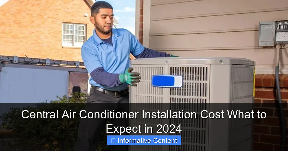 Central Air Conditioner Installation Cost What to Expect in 2024