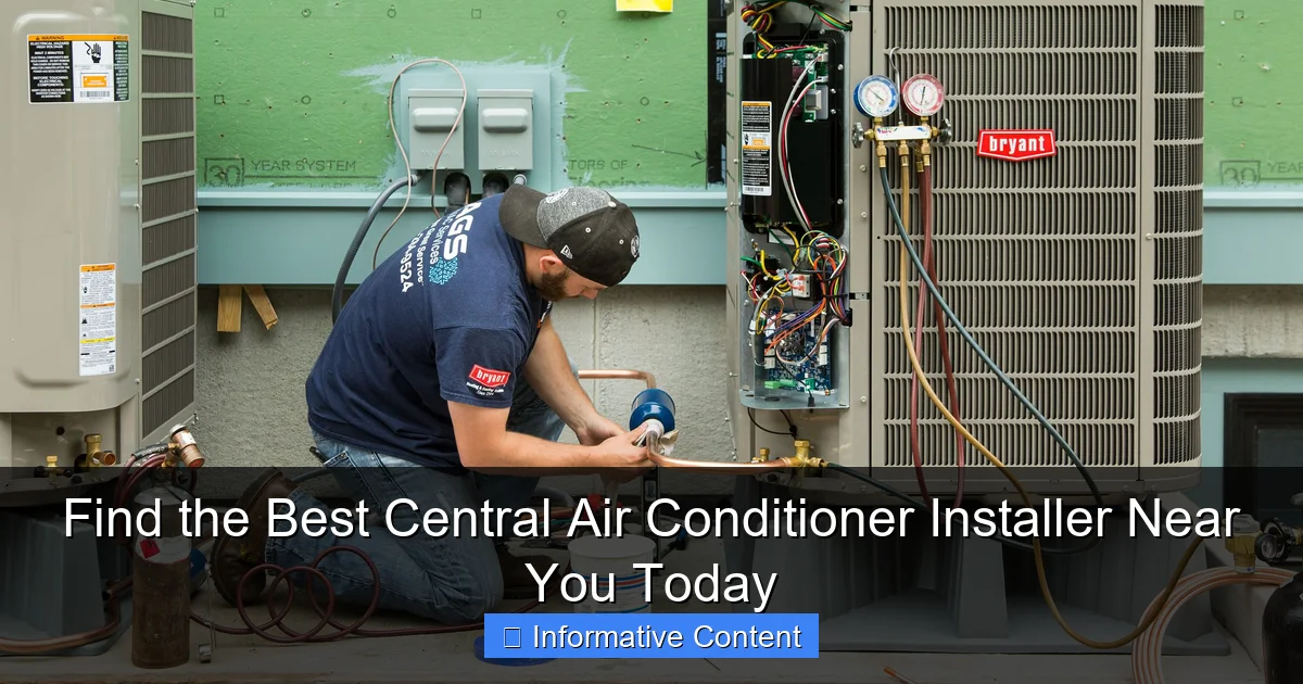 Find the Best Central Air Conditioner Installer Near You Today