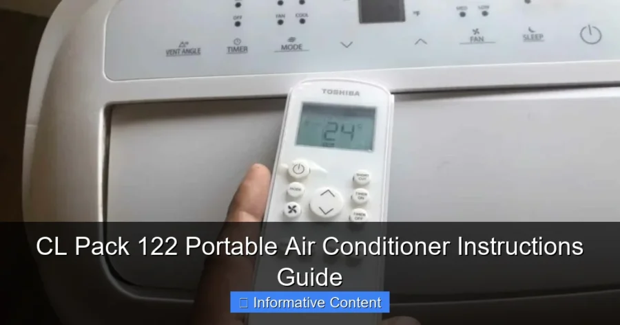 CL Pack 122 Portable Air Conditioner Instructions Guide