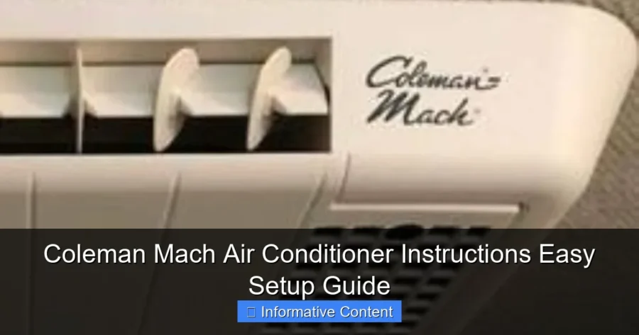 Coleman Mach Air Conditioner Instructions Easy Setup Guide