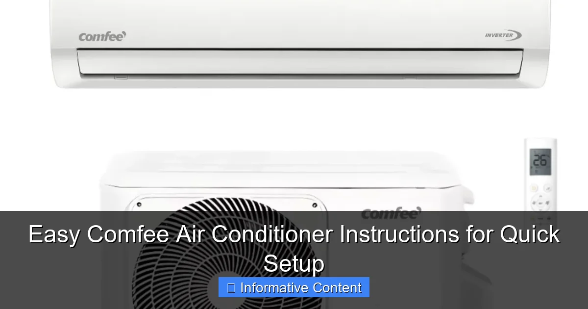 Easy Comfee Air Conditioner Instructions for Quick Setup
