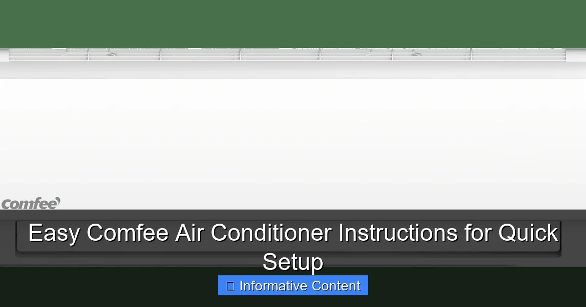 Easy Comfee Air Conditioner Instructions for Quick Setup