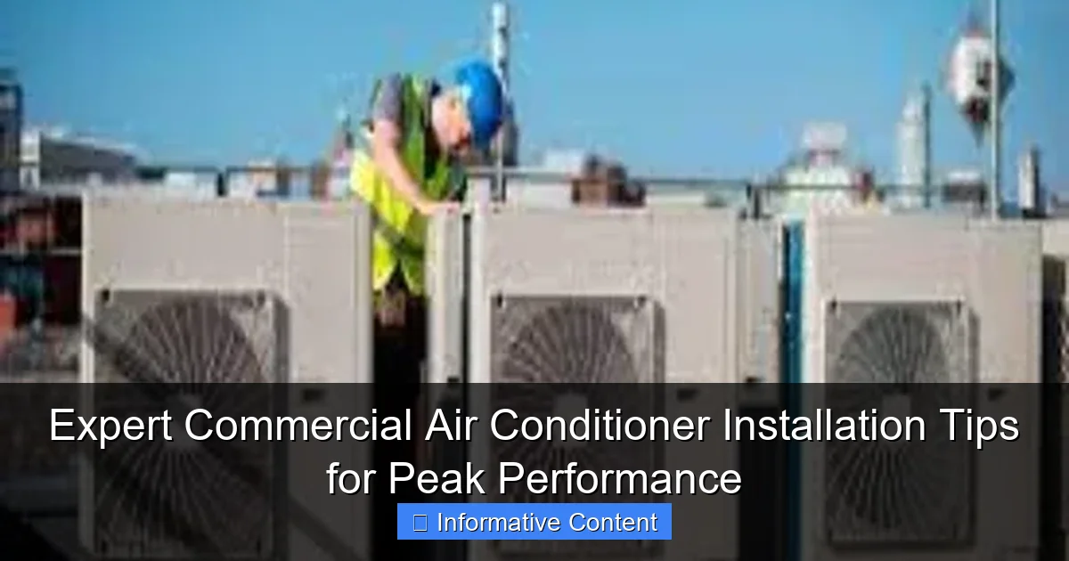 Expert Commercial Air Conditioner Installation Tips for Peak Performance