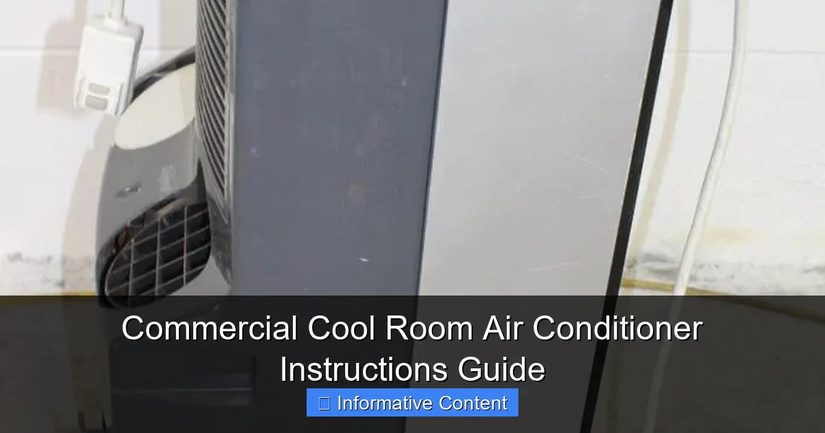 Commercial Cool Room Air Conditioner Instructions Guide