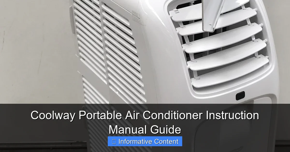 Coolway Portable Air Conditioner Instruction Manual Guide