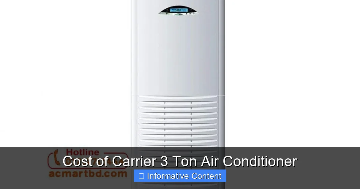 Cost of Carrier 3 Ton Air Conditioner
