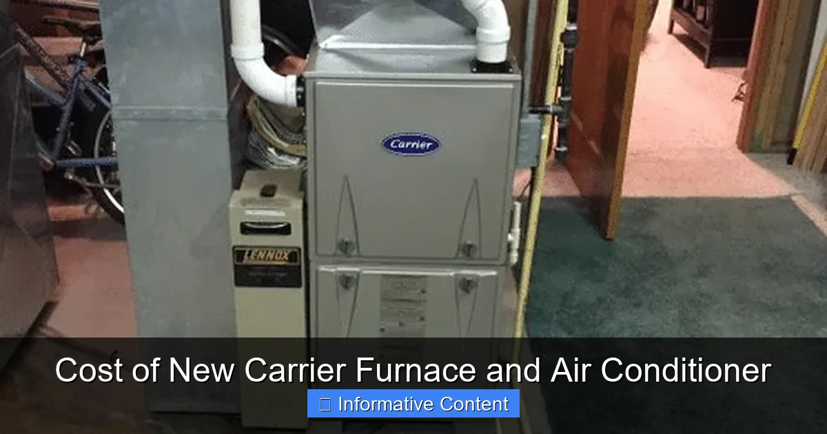 Cost of New Carrier Furnace and Air Conditioner