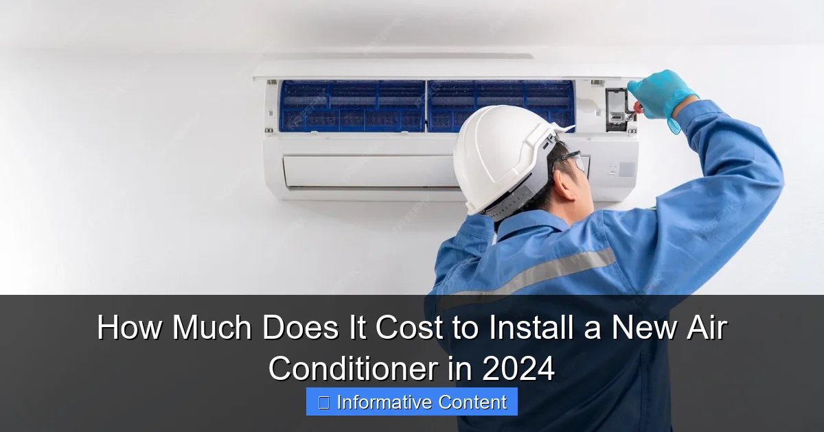 How Much Does It Cost to Install a New Air Conditioner in 2024