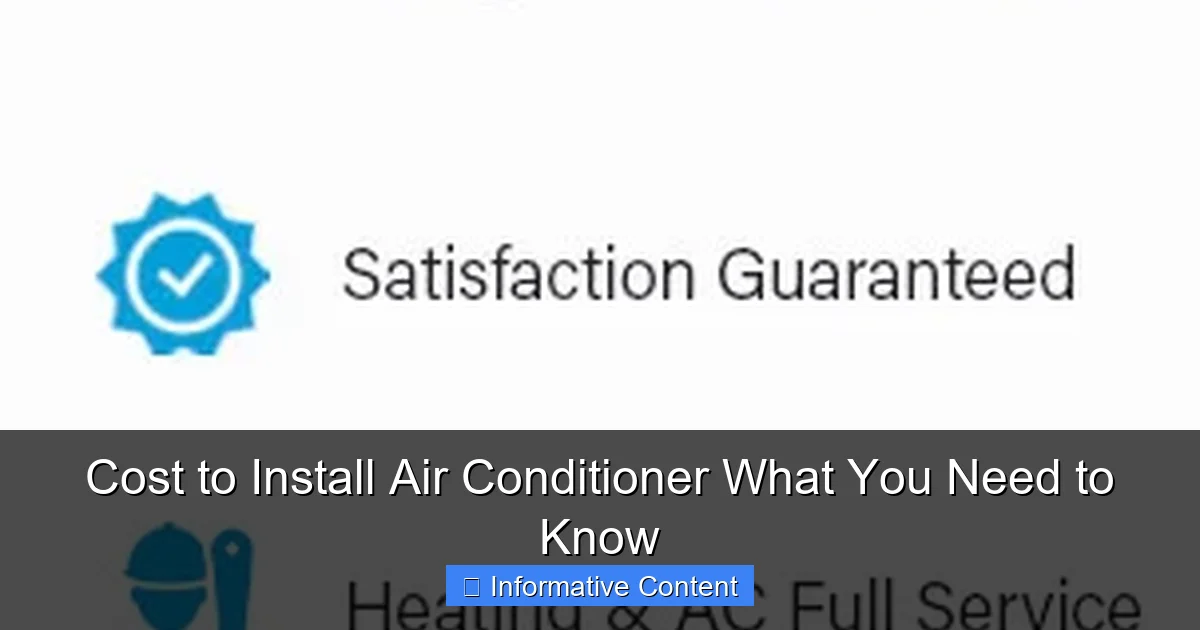 Cost to Install Air Conditioner What You Need to Know