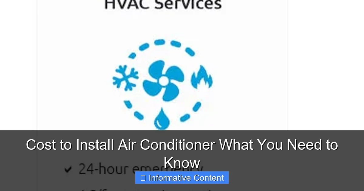Cost to Install Air Conditioner What You Need to Know