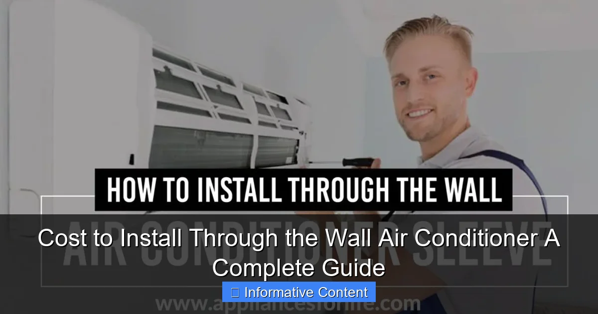 Cost to Install Through the Wall Air Conditioner A Complete Guide